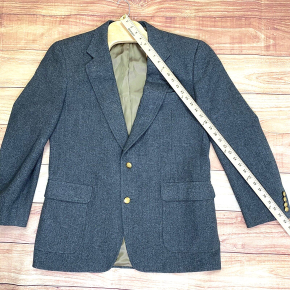 Vintage 1990’s Neil Martin for The Broadway 100% Wool Sport Coat Grey 44L Korea - Picture 8 of 11